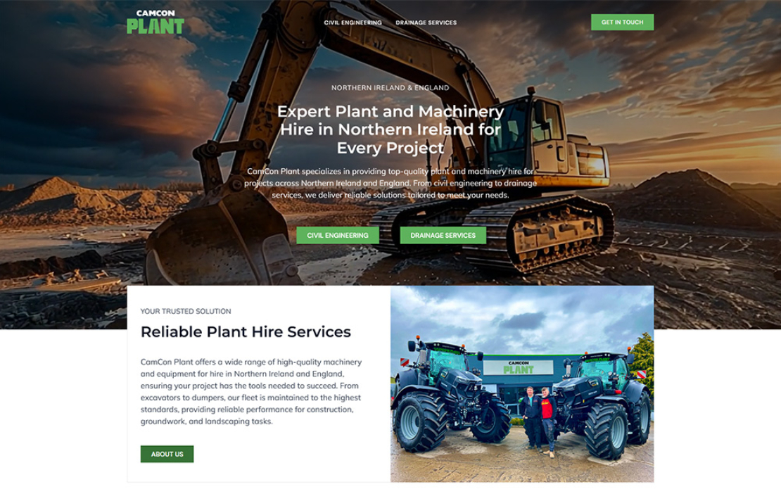 WordPress Website for Plant Hire & Construction Services