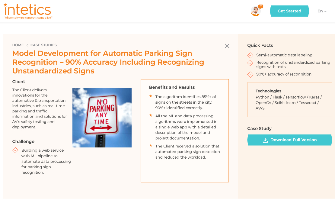 Model Development for Automatic Parking Sign Recognition – 90% Accuracy Including Recognizing Unstandardized Signs