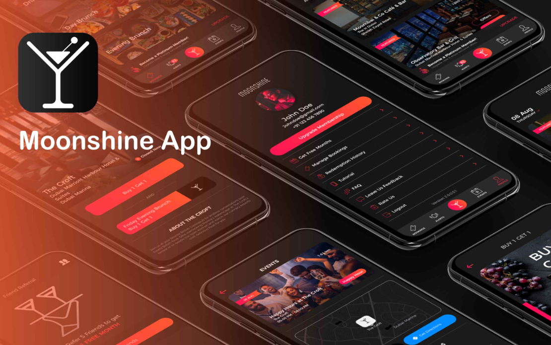 Moonshine App - Bar and Restaurant Food Ordering App