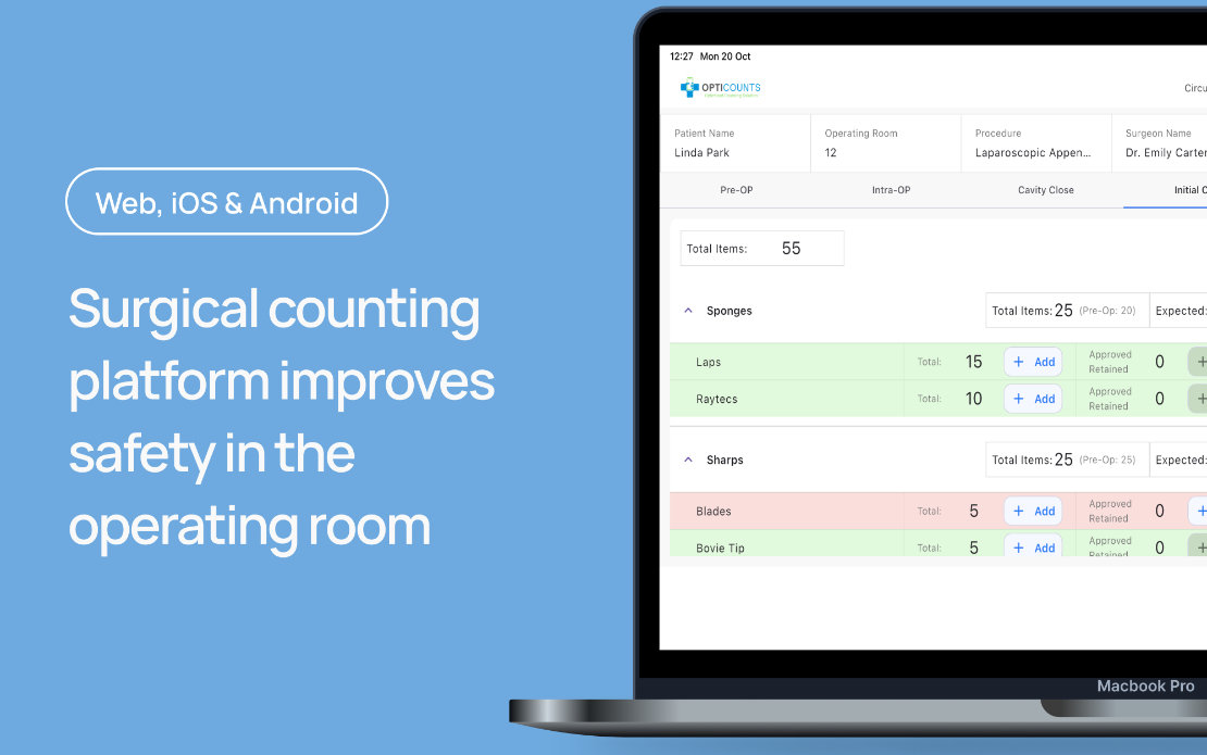 Digital surgical counting platform