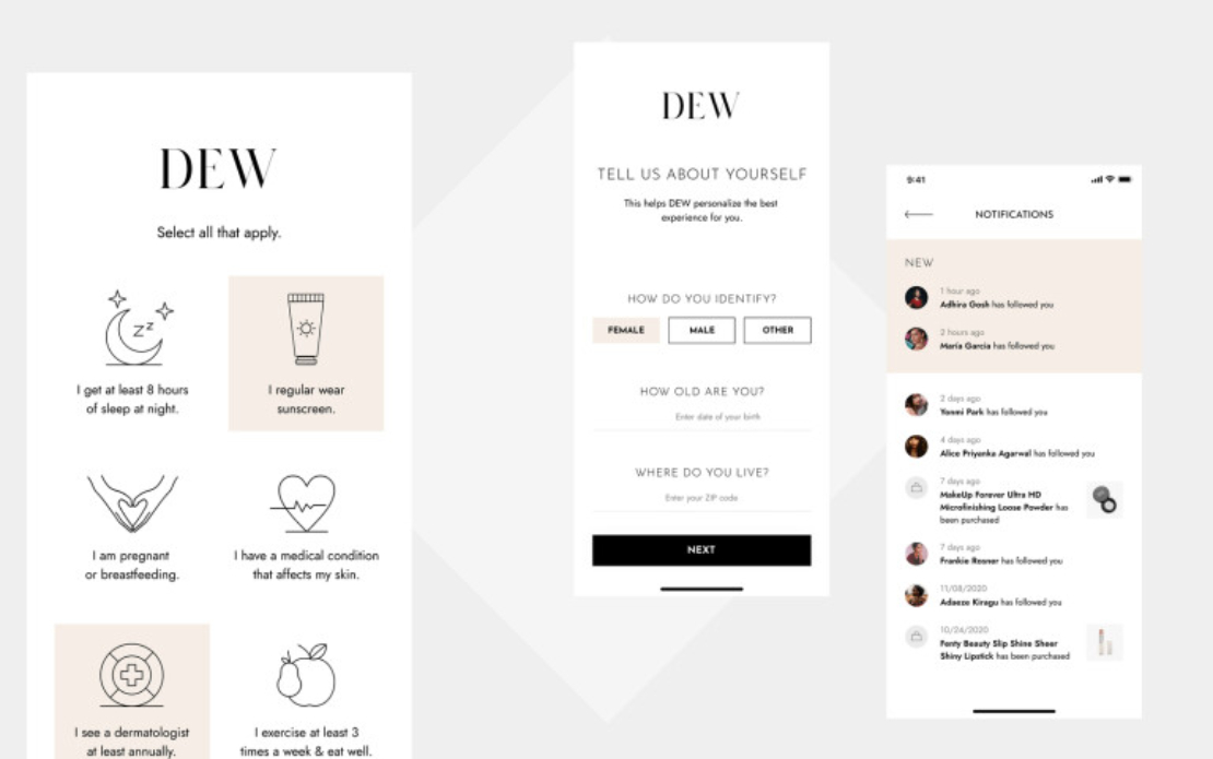Dew AI - an AI mobile platform for health & beauty