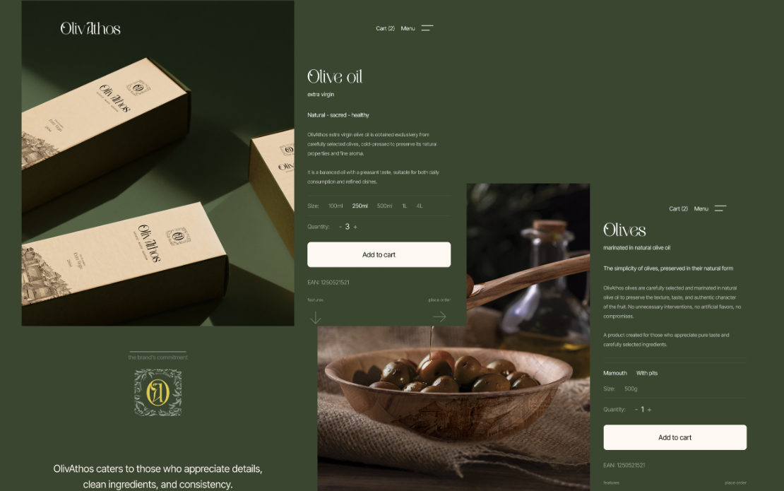 OlivAthos | Premium Ecommerce Web Design