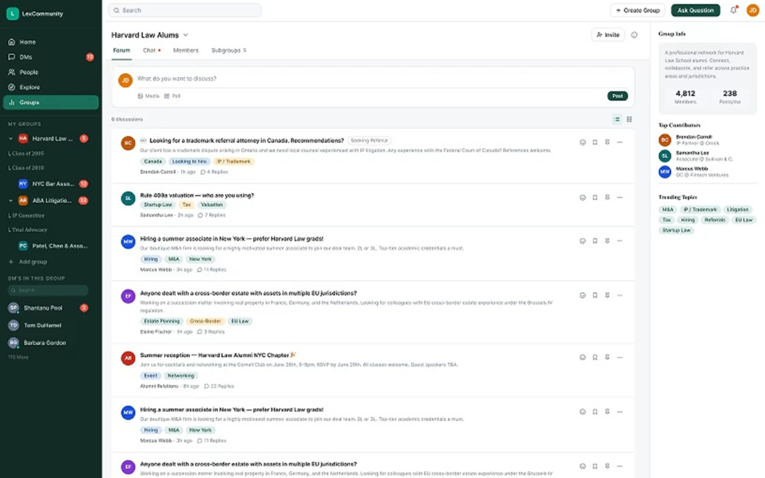 Legal Community Platform Development
