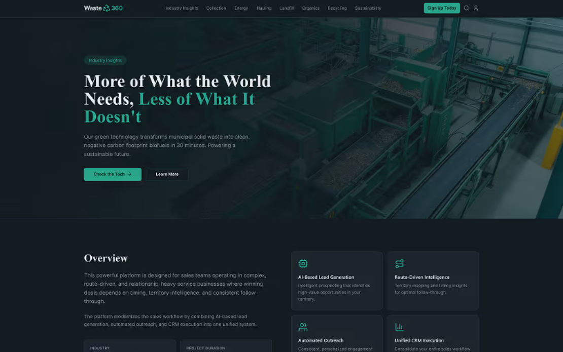 AI-Powered Sales Intelligence Platform Development for Waste Management & Hauling